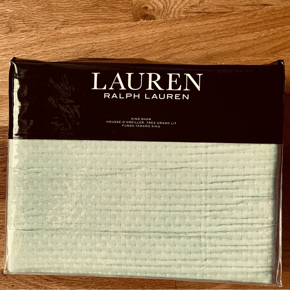 Ralph Lauren Spencer Matelasse King Sham Sage Polyester Cotton
